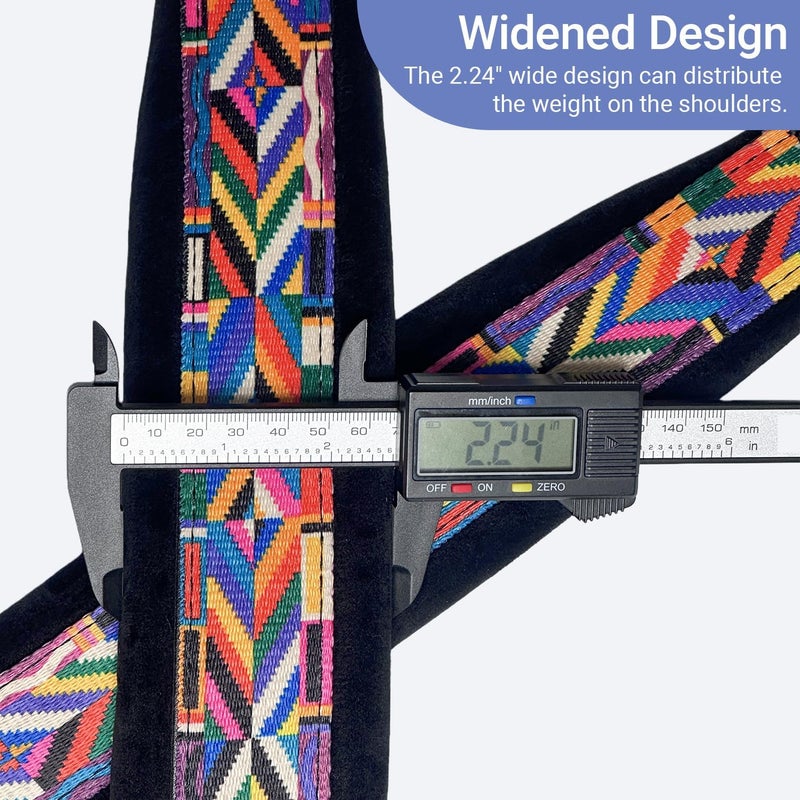 Highlight Accordion Strap Widen Thicken Adjustable Shoulder Straps for 48/60/ 96/120 Bass Keyboard Button Accordions Bayans (Colorful Rainbow) - Image 2
